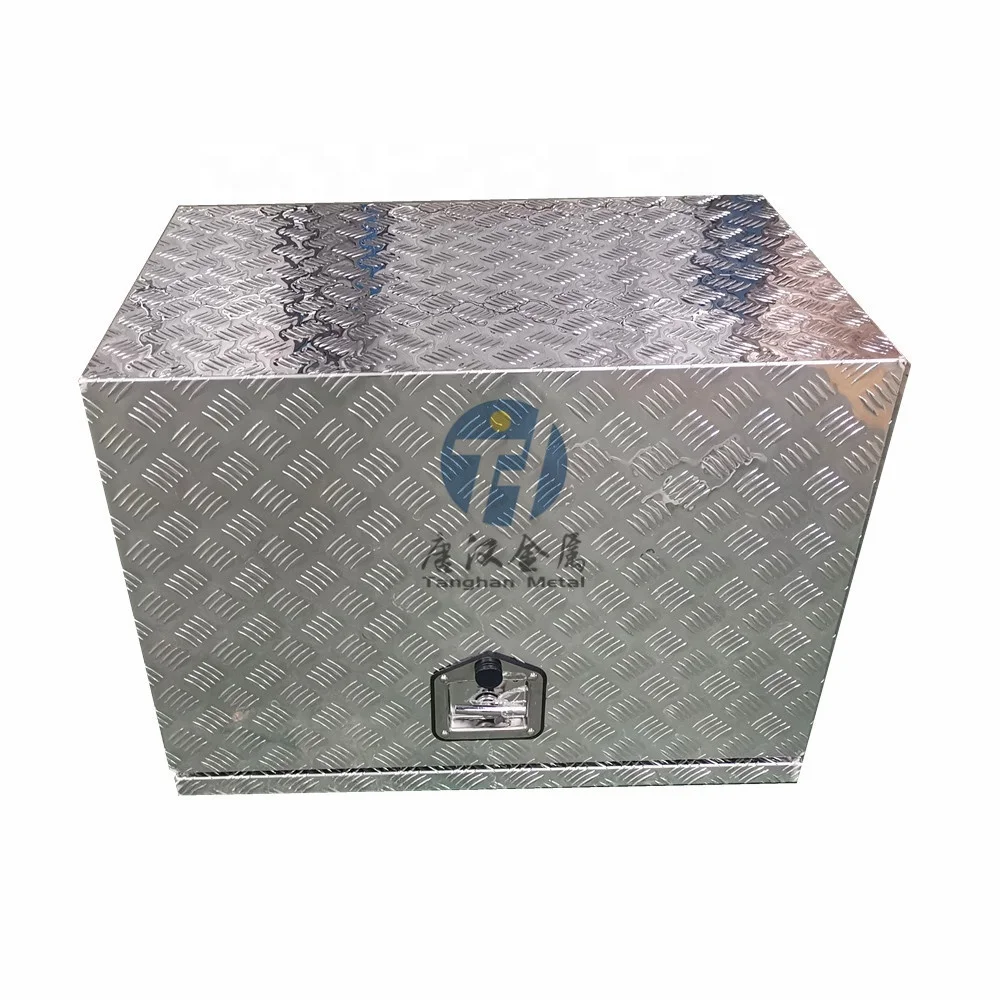 Aluminium checker plate top opening door generator tools storage tool box with heat emession hole