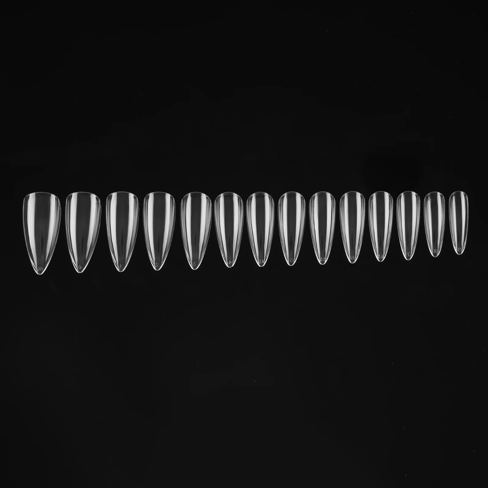 Wholesale Soft Gel Nail Tips Full Cover Natural Almond Mid-length 14 Sizes Nails Extension Press On Nail Tips 280pcs/box