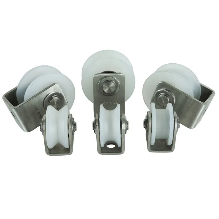 Plastic nylon pulley with stainless steel bracket  nylon wheel  sheaves for wire rope U belt pulley sheaves wheel