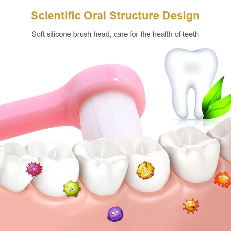 Cepillo De Dientes Para Bebe Waterproof Toddler Manual Baby Tooth Brush 360 Silicone Travel Kids Toothbrush