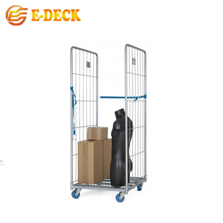 2 Двусторонняя нестабильная Европейский прокатки рамки хранения стальной проволоки корзину поддон контейнер roll клетка тележка