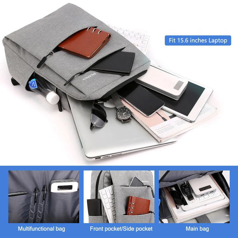 2023 Factory Wholesale Business Waterproof Laptop Bags Supplier School Travel Women Men Smart Backpack