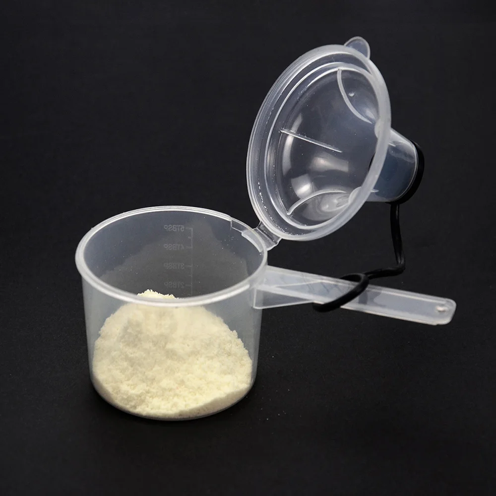 Food grade PP portable plastic blue black Medium Fill-N-Go whey protein powder Funnel with cover