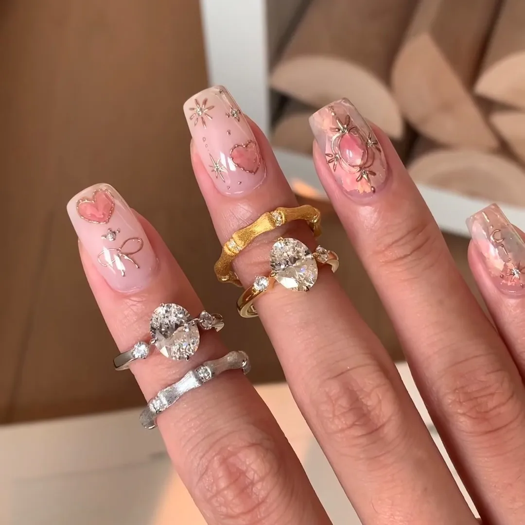 DAIHE 2025 High Quality New Unique Design Fashion Jewelry Matte Metal Zircon Ring For Women