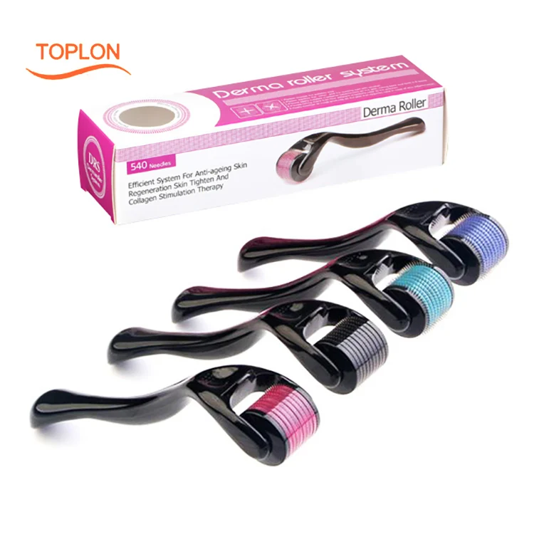 Ролик для ухода за кожей с логотипом клиента 540, ролик для ухода за кожей, ролик для роста волос для бороды, микро-игла для ухода за кожей лица dermarol 0,5 мм, dermaroller