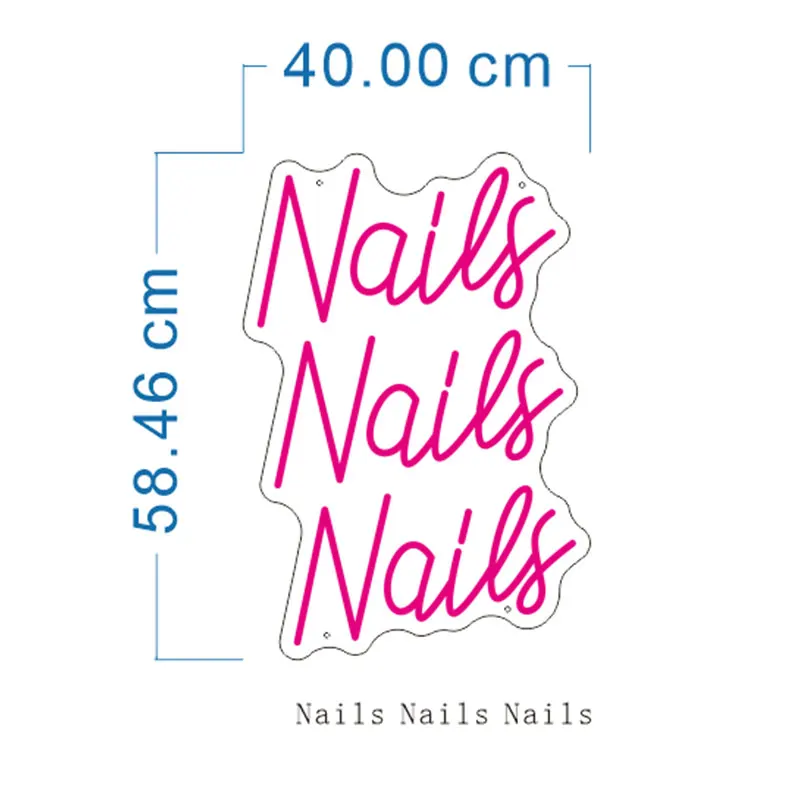 Custom Nail Salon Neon Sign For Business SPA WAXING Shop Hairdresser Room Decoration Shop Logo Nail Neons Sign Gift