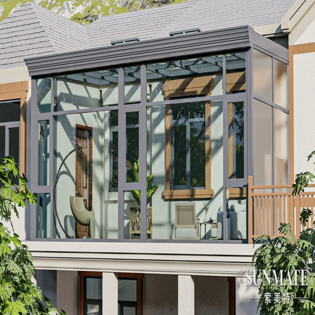 Sunmate ASGGR138 Aluminum Sunroom House Glass House Premium Quality Greenhouse Factory