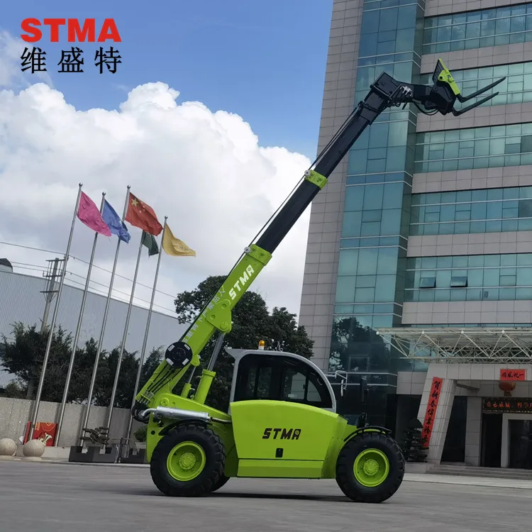 STMA forklift diesel 4 wheel drive telehandler 2.5t telescopic forklift loader with cummins engine