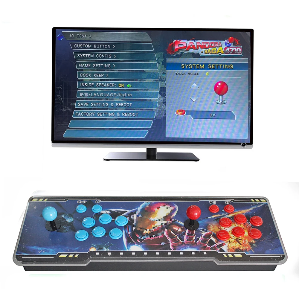 Аркадная игровая консоль X 4710 в 1 3D Классическая 2 игрока Игровая приставка Pandora
