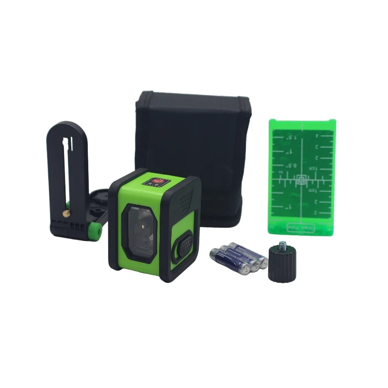 ACSTFR Green Beams 2 Cross Lines Battery Powered High Accuracy Self Leveling Laser Level with Magnetic Bracket