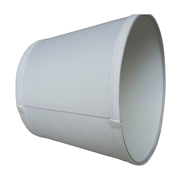 Transparent Silk Plain Round Shape Table Uplight White Lampshade