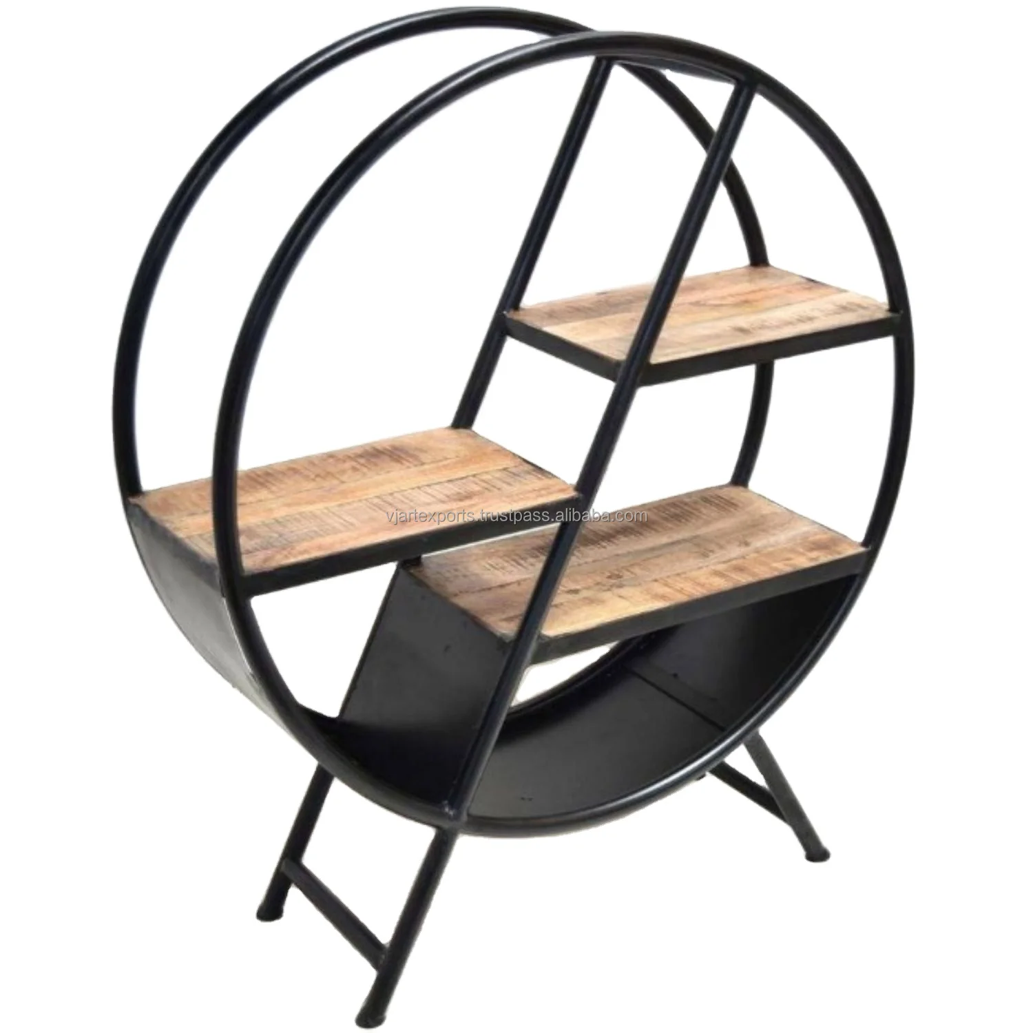 Wholesales Book Shelf Rack Wooden Tree Display Floor Stand for Home Yellow Wood Bookcase Style Time Living Surface