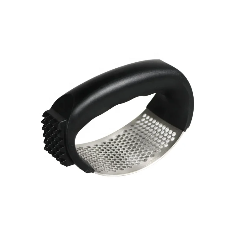 
Hot Selling Food Grade Amazon Stainless Steel Kitchen Vegetable Tools Garlic Press Garlic Mincer Crusher with Plastic Handle 
