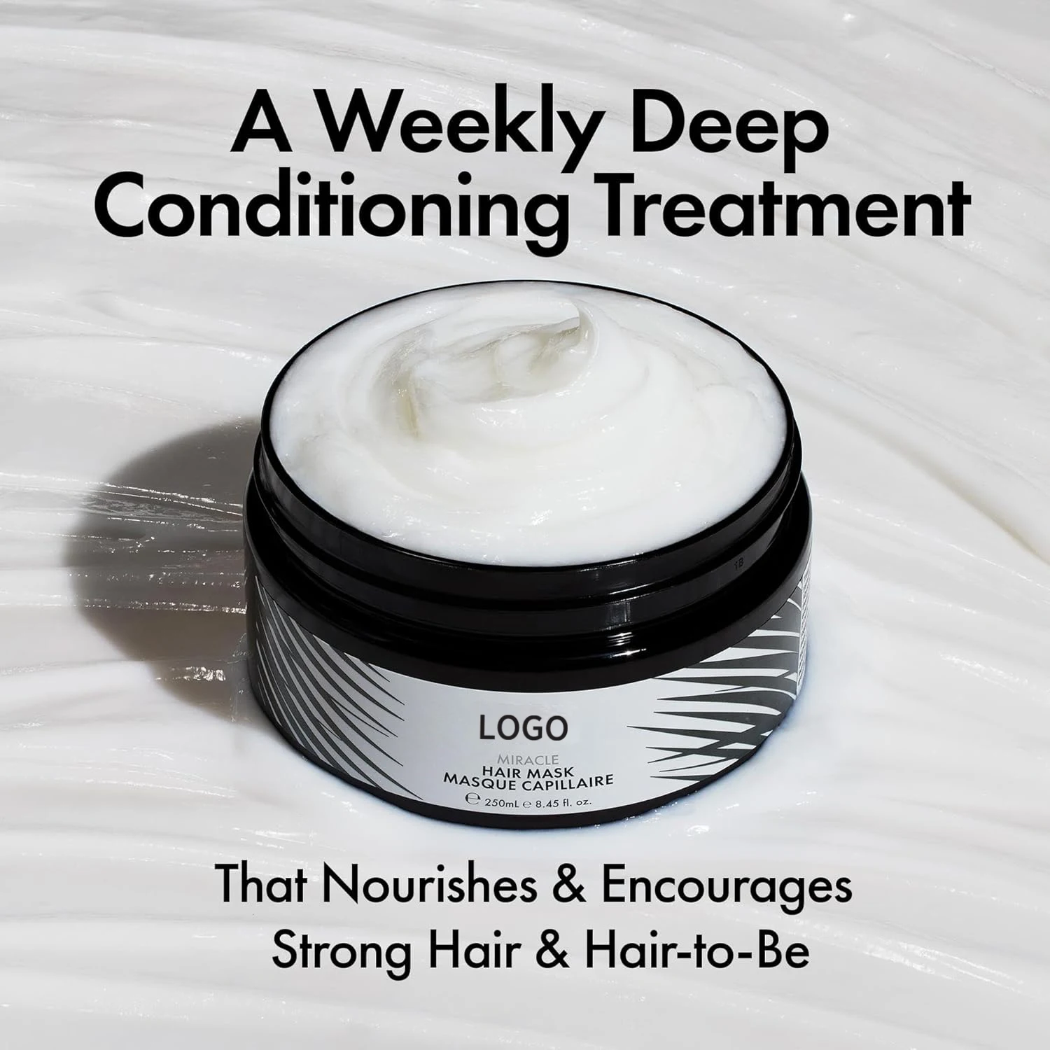 Private Label Deep Conditioner Hair Mask Restore Dry Damaged Hair Reduce Breakage Masque Strand Strengthening Repair Hair Mask