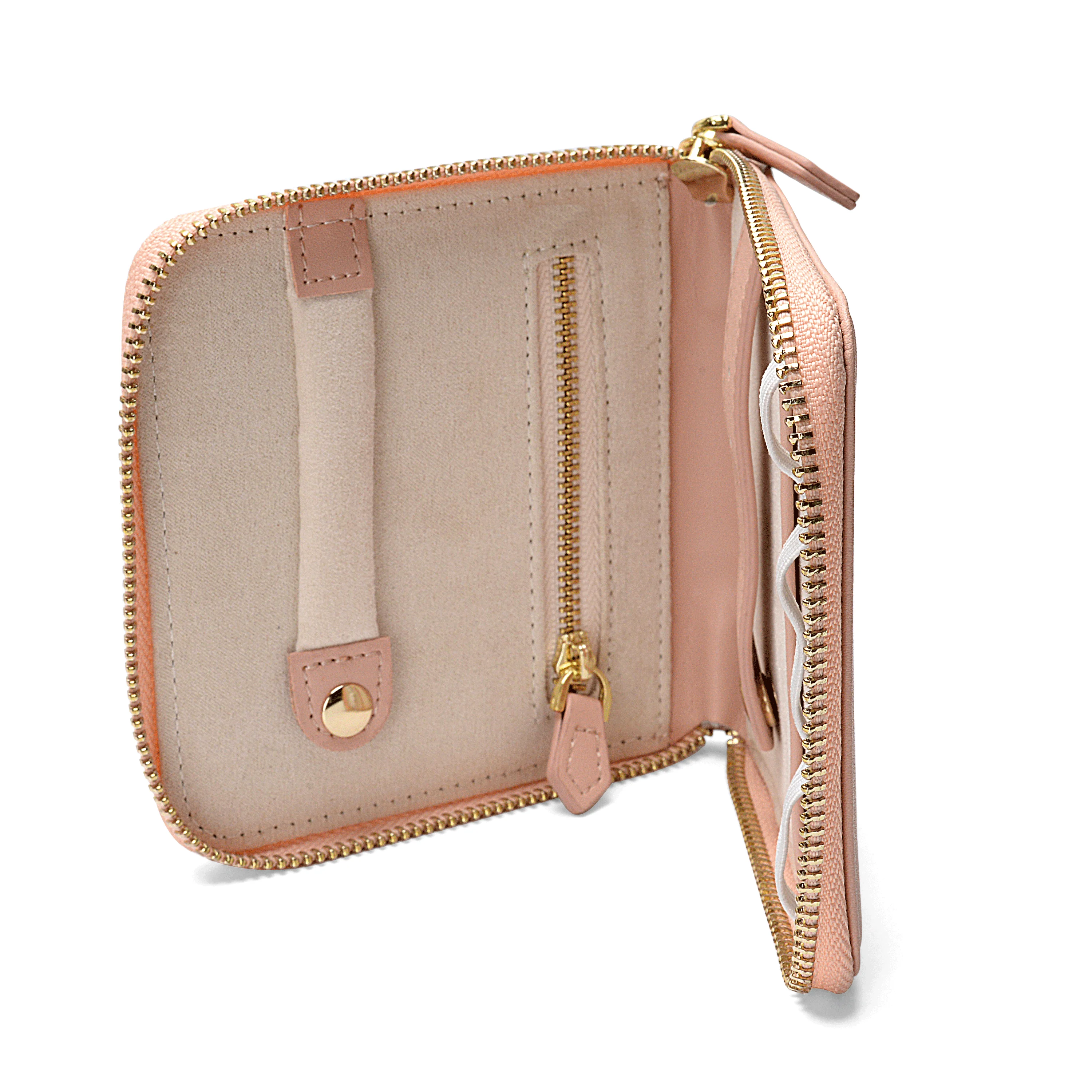 Premium Saffiano PU Leather Travel Jewelry Case With Logo Custom Square Lady jewelry storage Case
