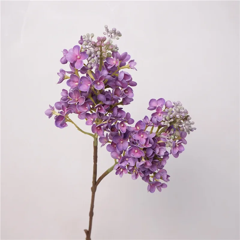 Lilac hand-feeling moisturizing artificial flower home table decoration floral French purple blue flower material