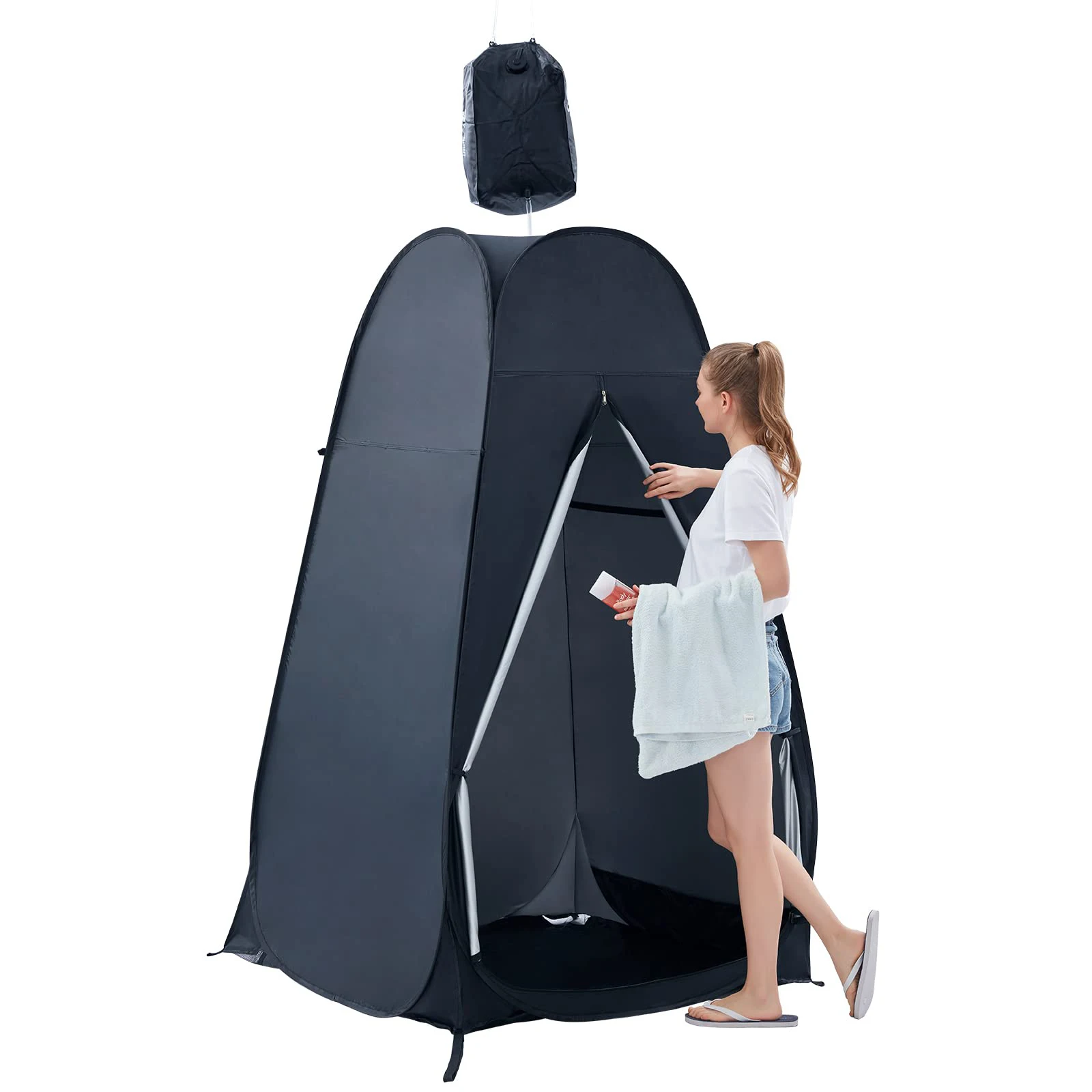Portable Pop Up Shower Tent Spacious Dressing Changing Room Privacy Tents for Toilet Camping Biking Beach
