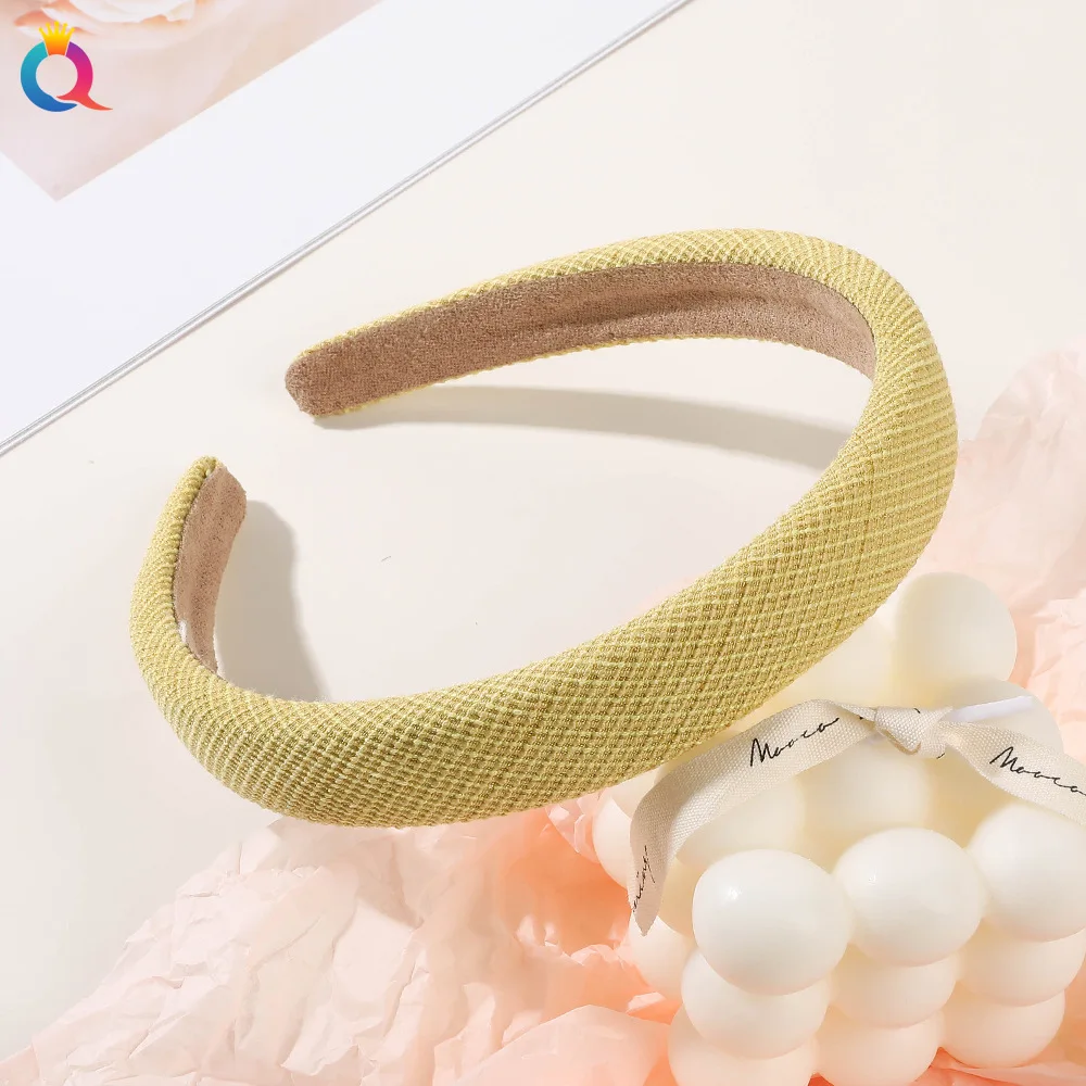 QIYUE Plaid High Skull Headband Washing Face Hairpin Hair Accessories