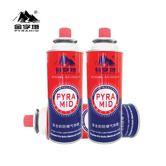 Made in china customized portable outdoor camping  aerosol container propane cylinder 220g 227g Butane Gas Cartridge