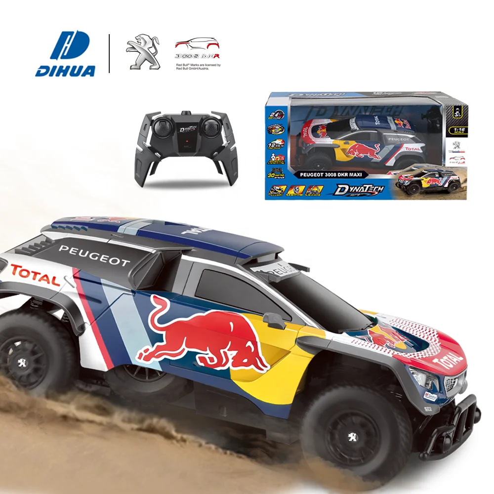 Игрушка с дистанционным управлением 2,4 ГГц красный бык PEUGEOT 3008 DKR Макси масштаб 1/16 модель Дрифт внедорожник гоночный Радиоуправляемый автомобиль для детей-12 км/ч