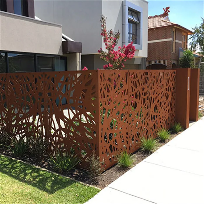  Декоративные металлические стальные экранные панели Corten лазерная резка Перт экран лазерной резки забор дверные перегородки