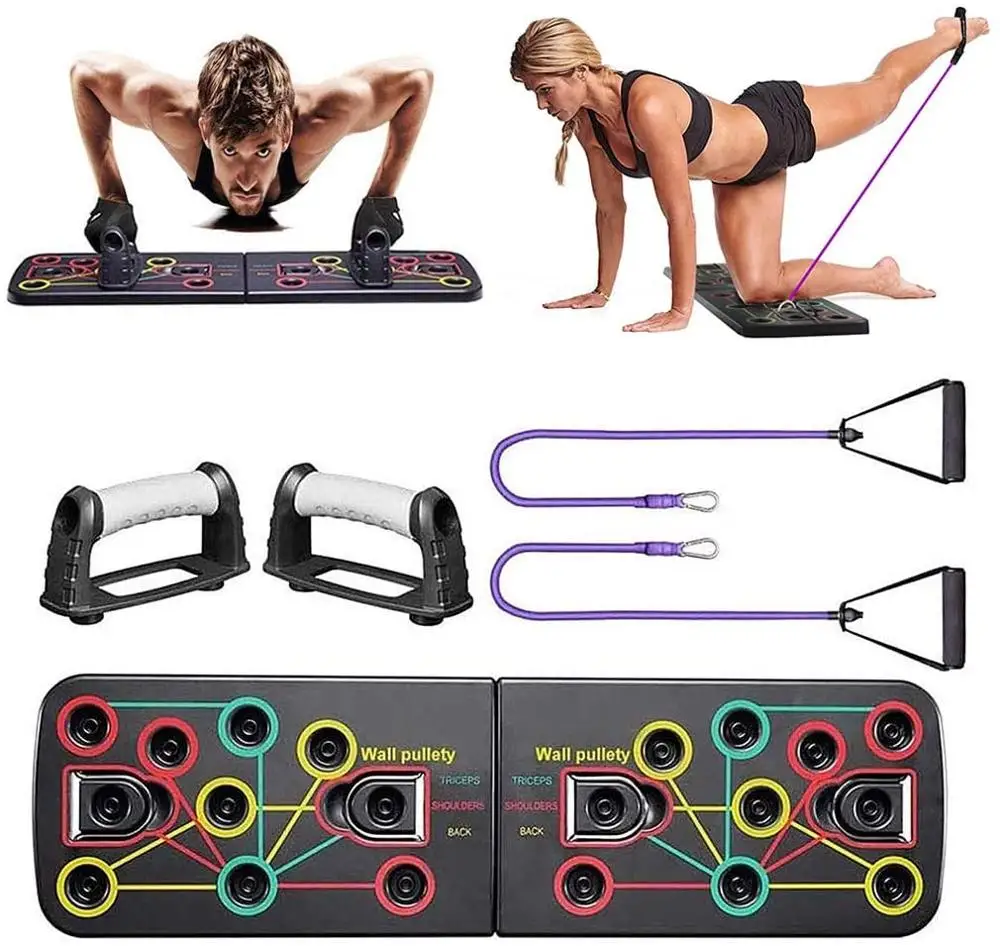 
9 in 1 Push Up Rack Board Body Building Fitness Exercise Tools Men Women Push-up Stands Body Building Training Gym Exercise 