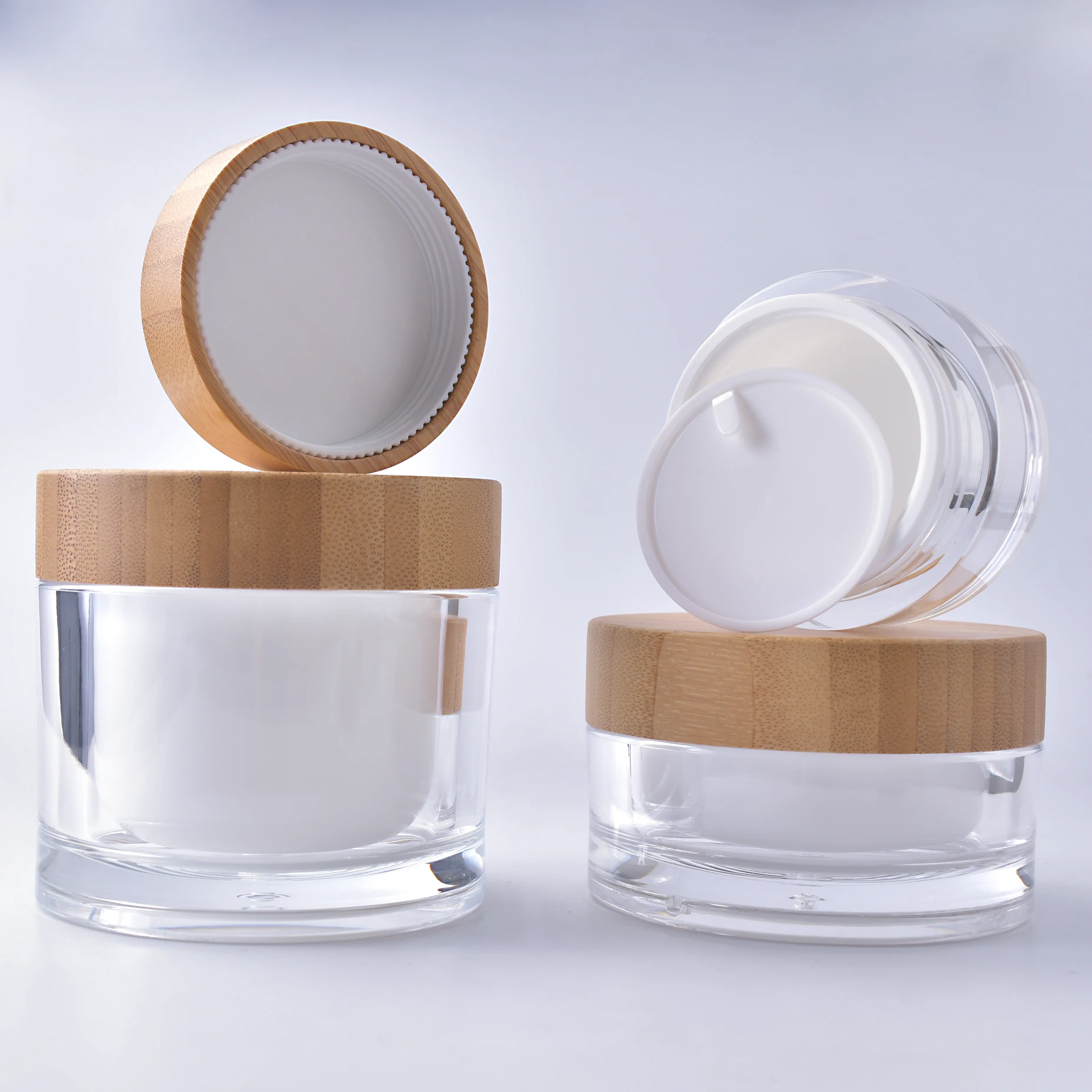 hot selling cream packaging 50ml facial cream jar with white inner body