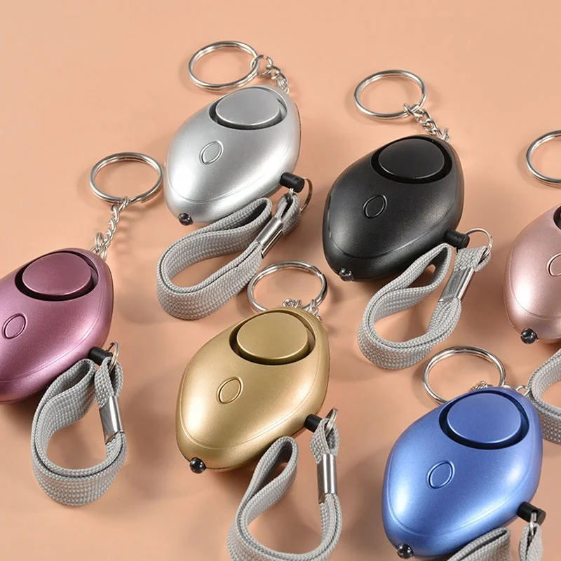 
Portable Personal Alarm Anti Panic Alarm with Key Ring 130DB Portable Self Defense Alarm KeyChain 