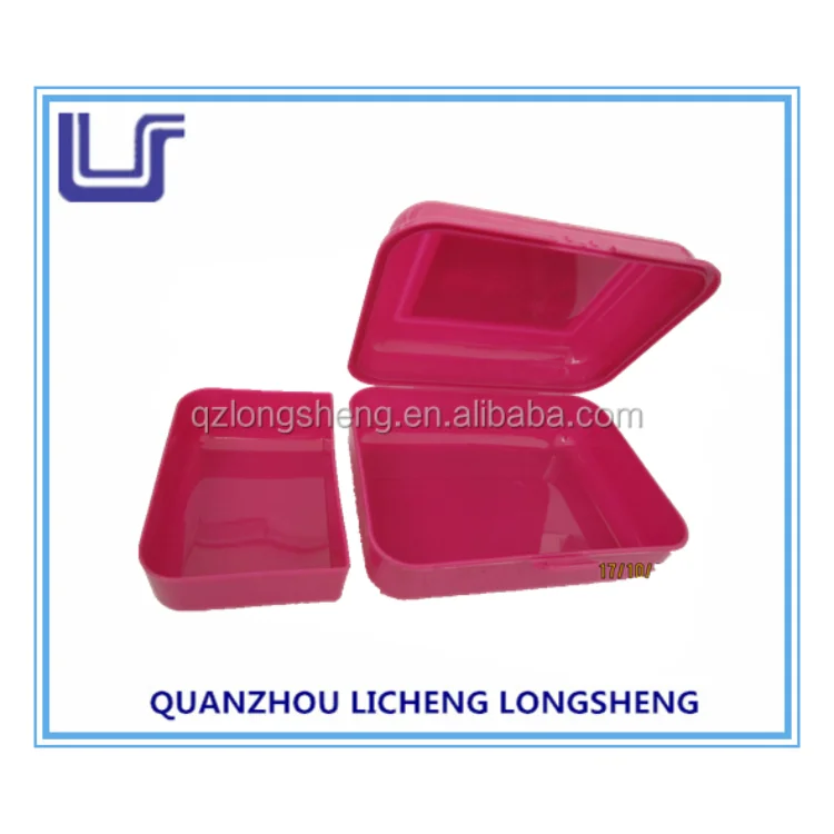 2 Layer Eco Bento Kids Salad Sushi Snack Hard Container Removable Compartment Inside Plastic Lunch Box With Divider