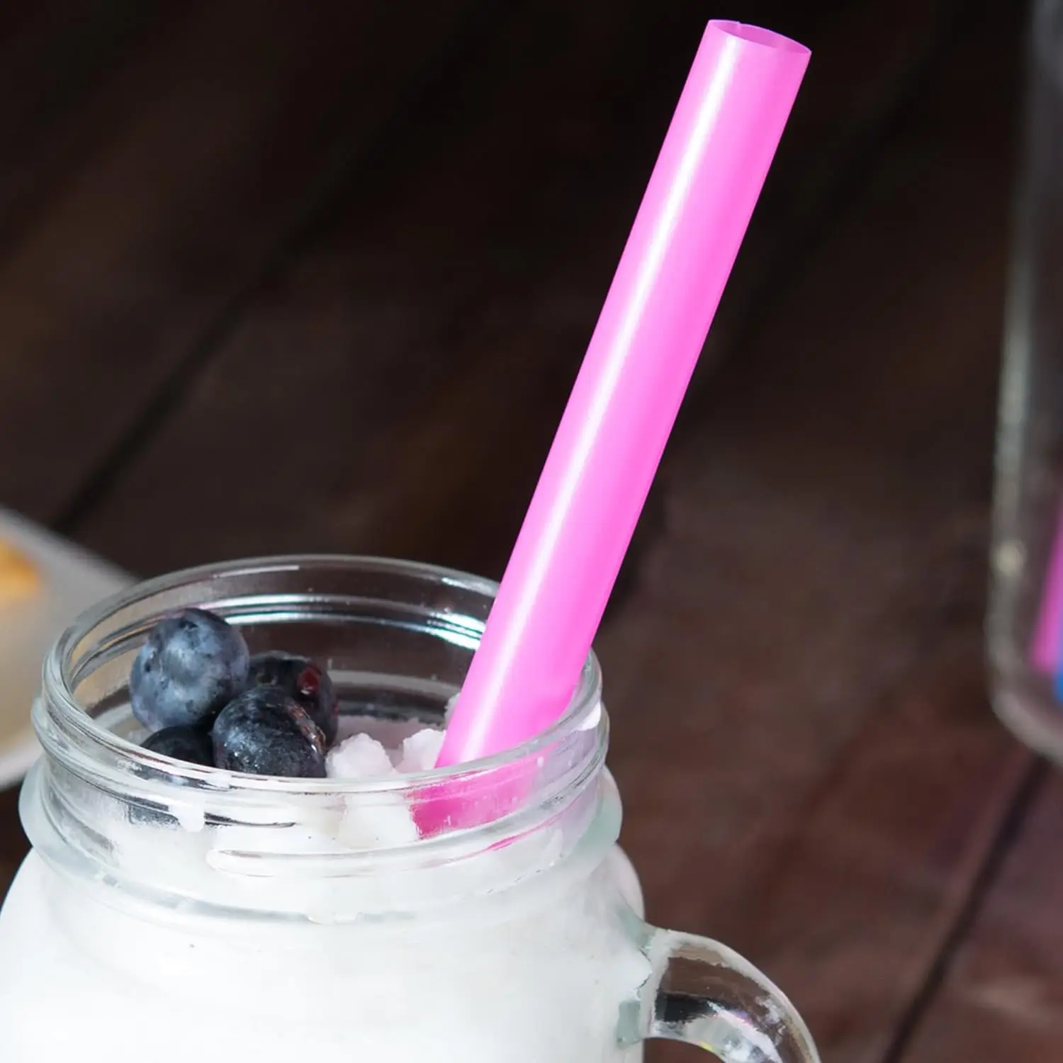 Jumbo milkshake Smoothie Straws wide large reusable boba tea straws plastic BPA FREE disposable boba straw individually wrapped