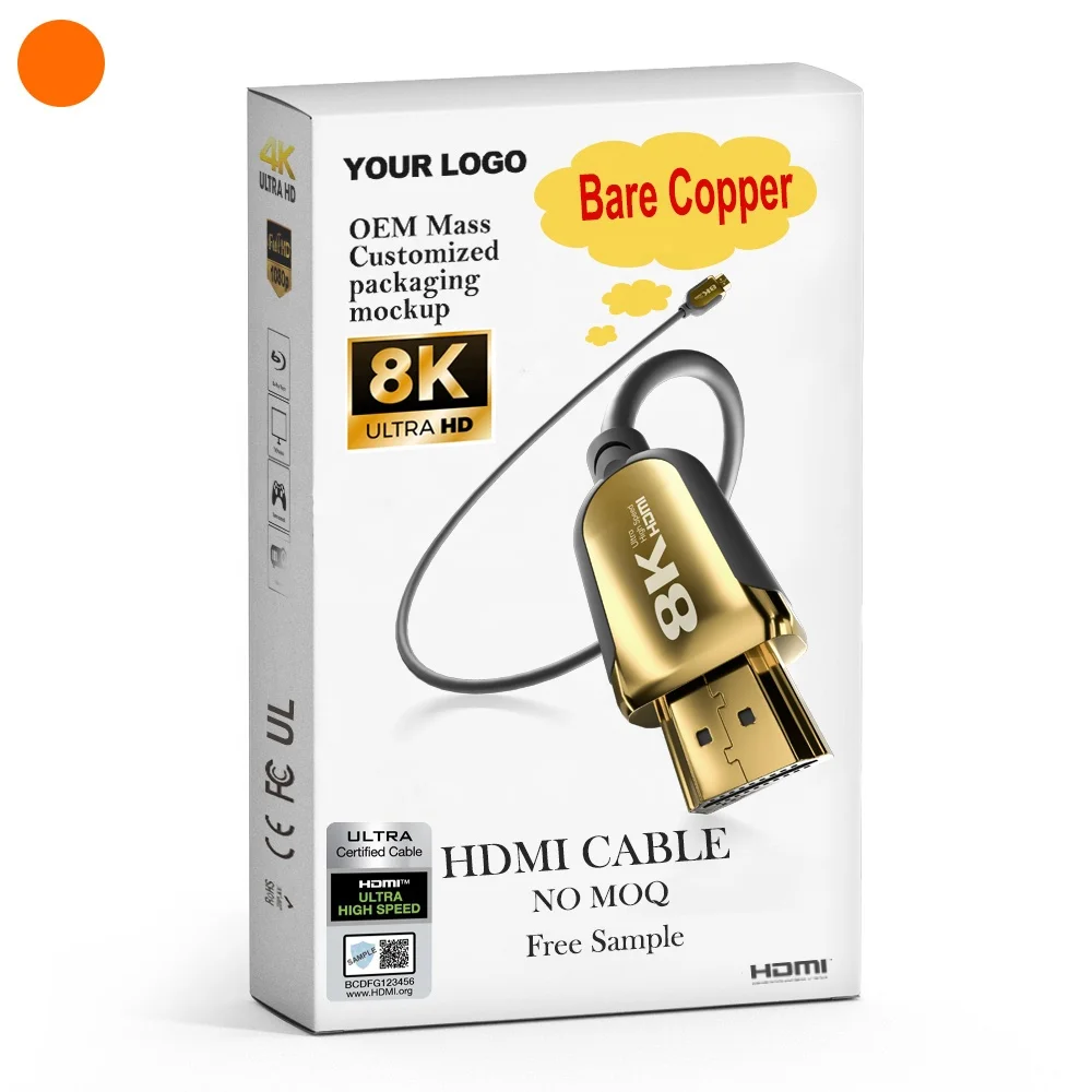 UL UHD HD AWM 20276 HDMI Kabel 8K 4K 2.1 HDCP 2.2 3D Data Cord 7680P Ethernet 8K  21 HDMI Cable