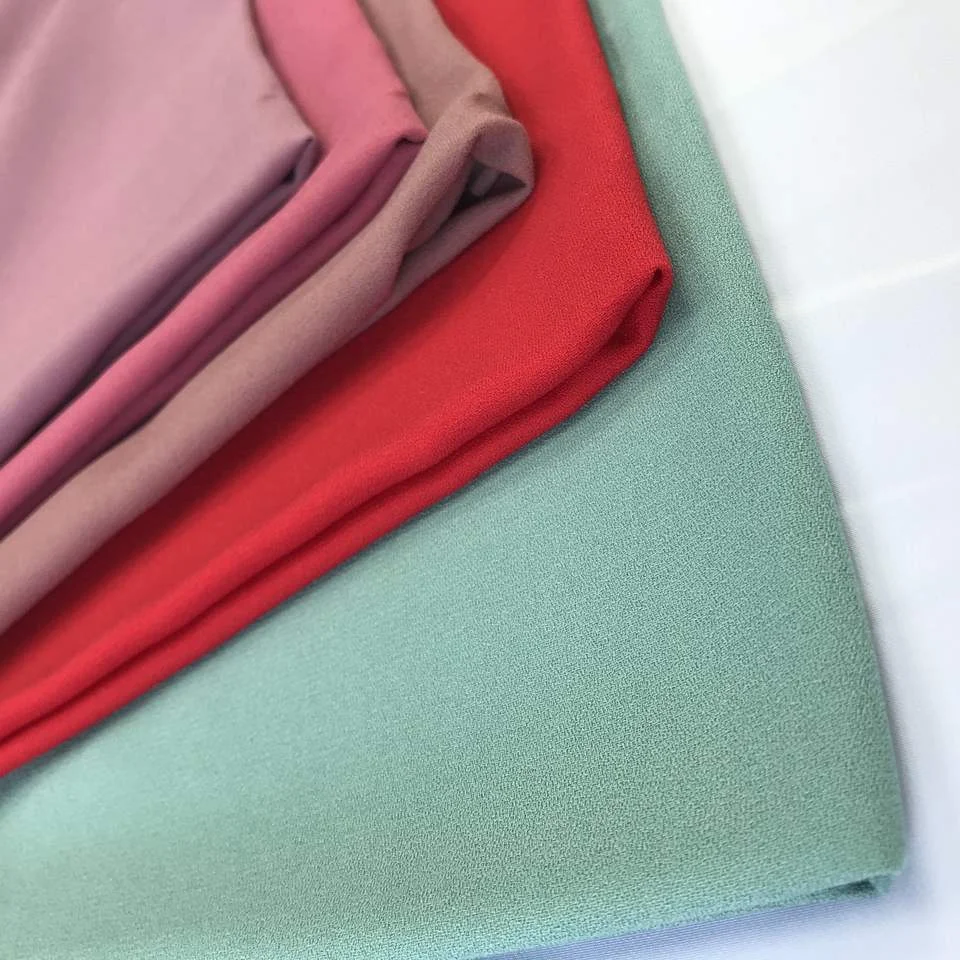 Customized Made 135d Polyester Heavy Moss Crepe Fabric Fabrics