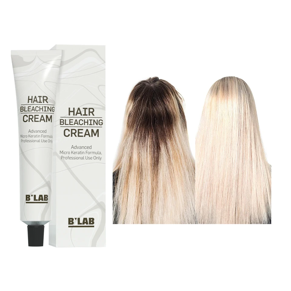 Private Label Natural Hair Bleaching Cream Dye for Professional Salon Dye Cream Semi Permanent Mild Formula Hair Bleaching Cream