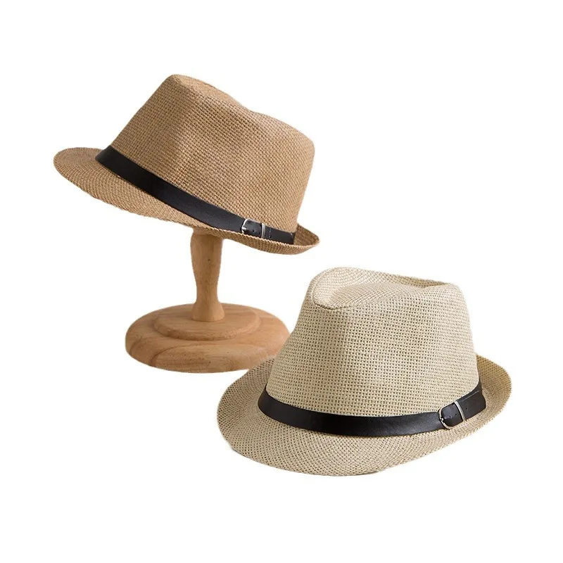 Summer Panama Hat Sun Straw Paper Turf Beach Fedora Hat
