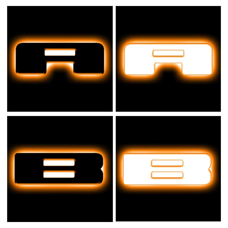 Car Accessories Grille Illuminated Led Letter Badges Amber Led Light For Ford Bronco 2021+