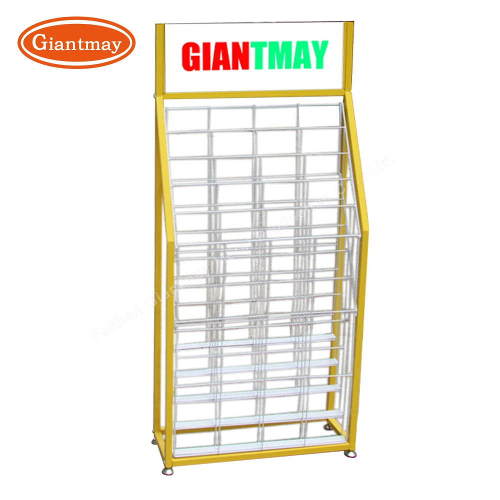 Customized Advertising Display Rack Newspaper Stand Metal Bookshelf Useful Metal Office Newspaper Rack