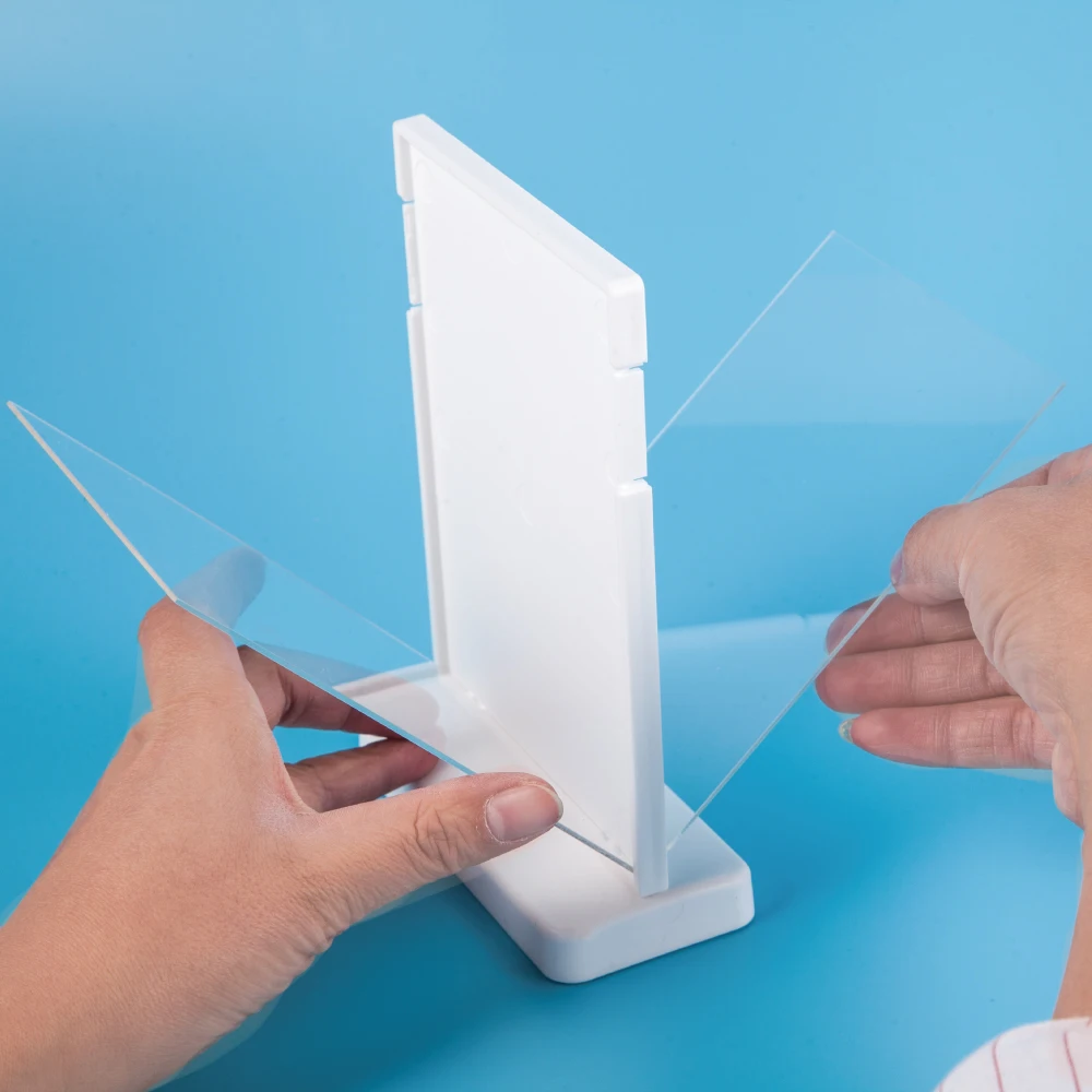 Uhoo item 6261 double sided customize practical acrylic display stands