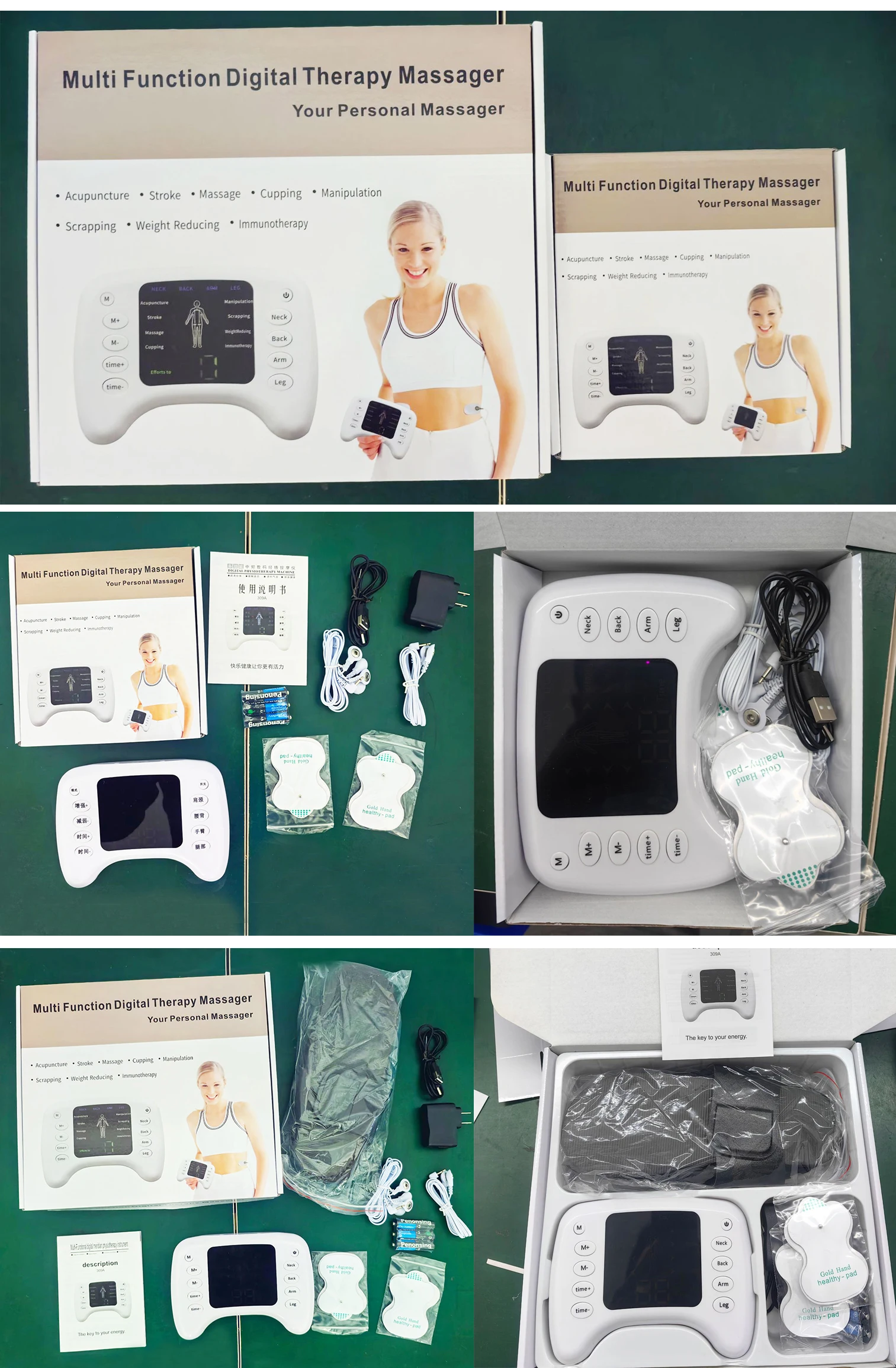 Latest Products 2023 Analog Let Ems Neck and Shoulder Massager Pulse Vacuum Multiple Tens with Heating Uhaieec Massage Products