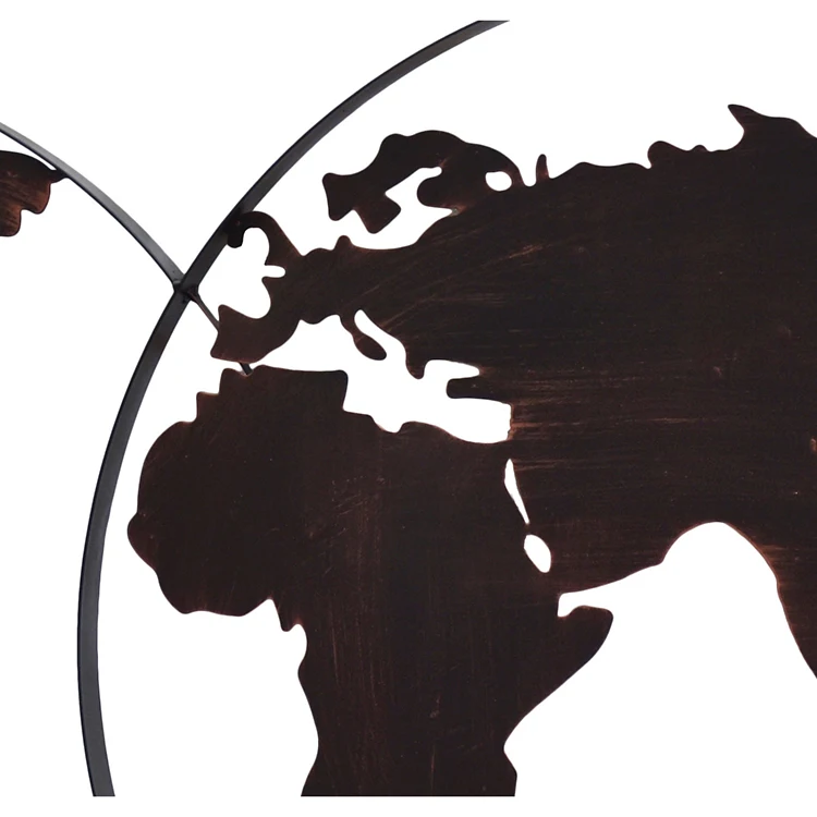 Large Metal World Map Wall Art Decoration For Living Room, Bedroom And Office, Hall, Aisle