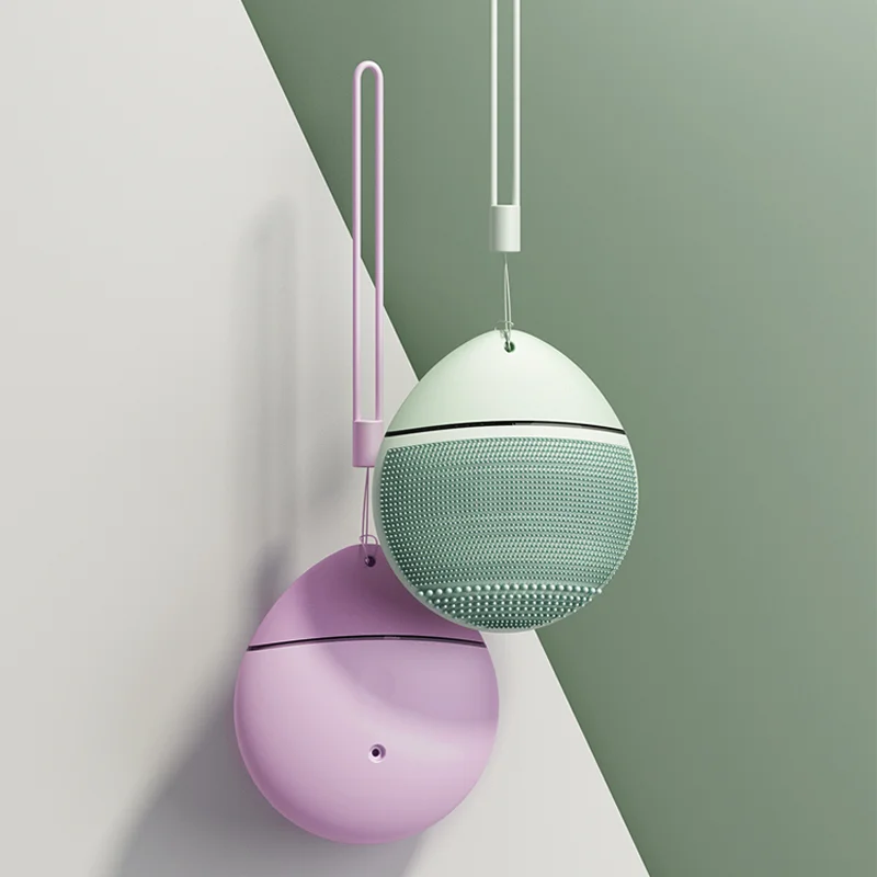 Waterproof Sonic Vibrating Silicone Face Cleansing Brush Gentle Exfoliating Massaging For Deep Cleansing