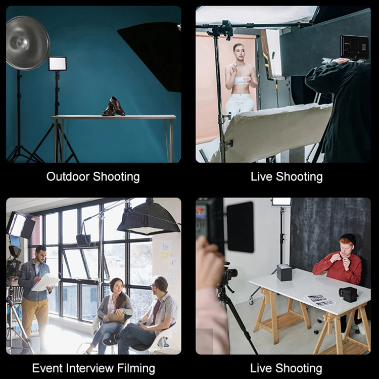 ZSYB Photographic Lighting P500 Portable Mini Size15watt Professional Led Photography Video Panel Light For Camera Vlog