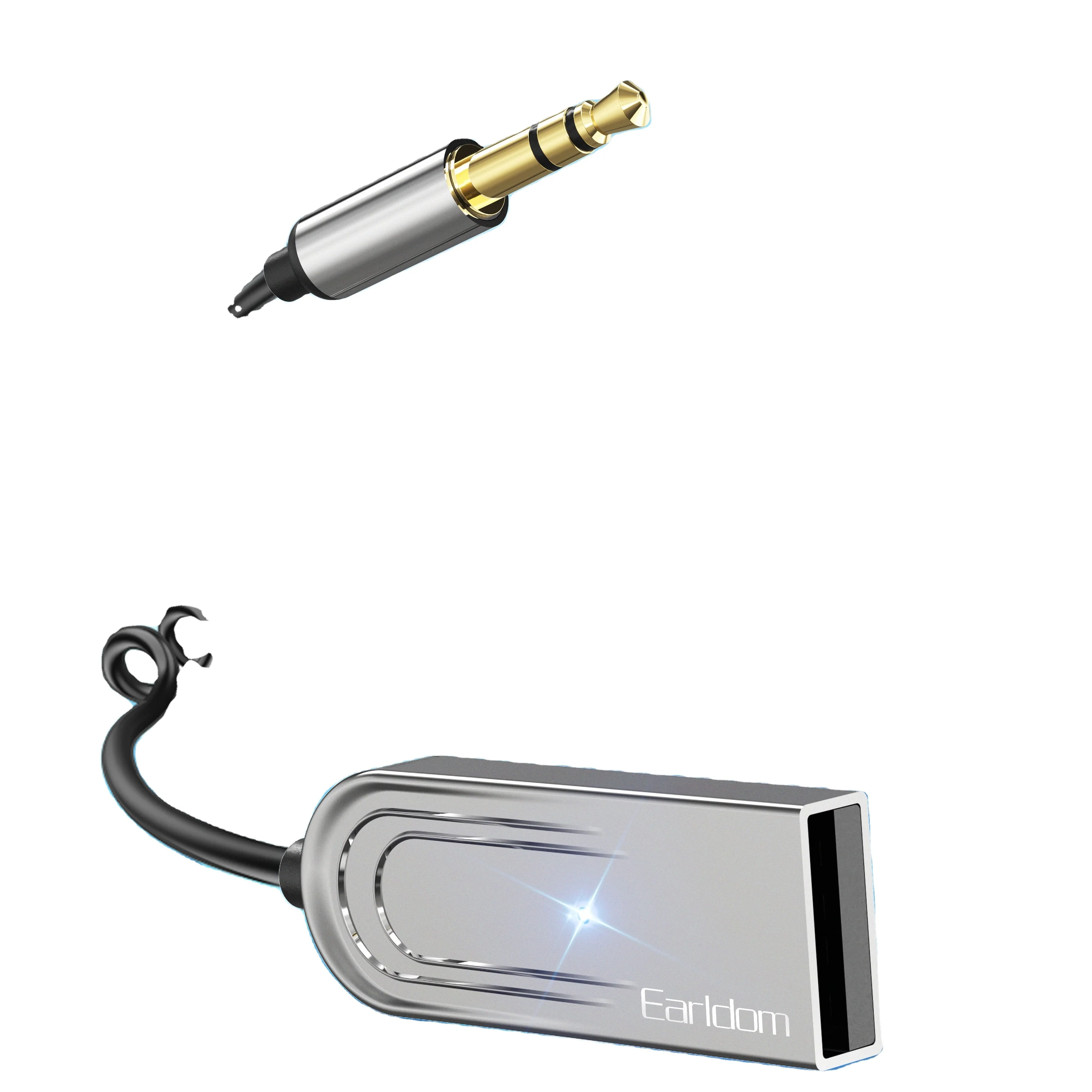 EARLDOM Usb Bt5.0 Receiver Transmitter 3.5mm Aux Car Stereo Music Audio Fm Transmitter Tv Bluetooth Transmitter Receiver