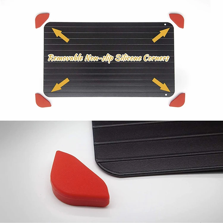 Wholesale defrosting tray safer way of thawing food defroster plate quick freezing aluminum alloy tray for frozen meat food