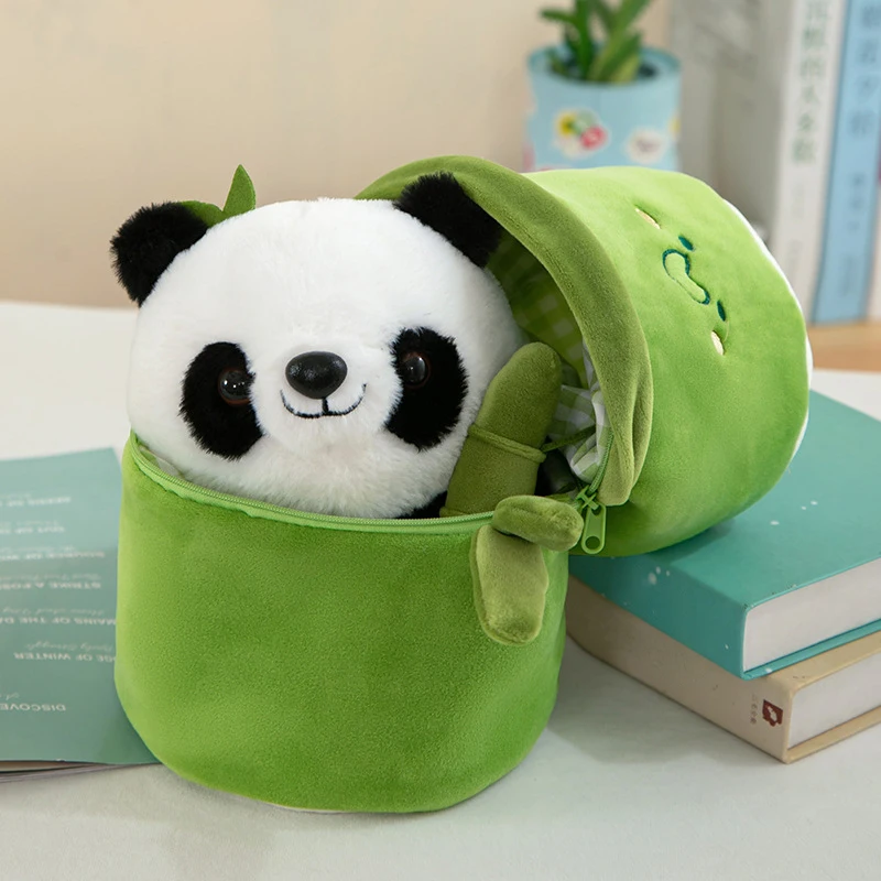 40cm bamboo panda stuffed animal toy baby doll toy with bamboo panda plush toy for children