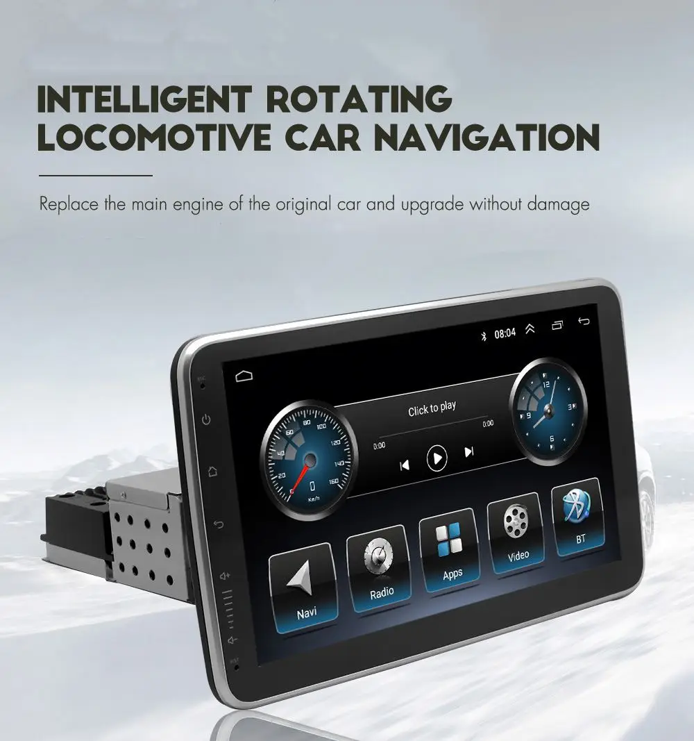 1 Din Car Stereo Tesla Model 360 Degree Rotation Universal Kit Screen Car Radio Android Multimedia Player 10 Inch For Car