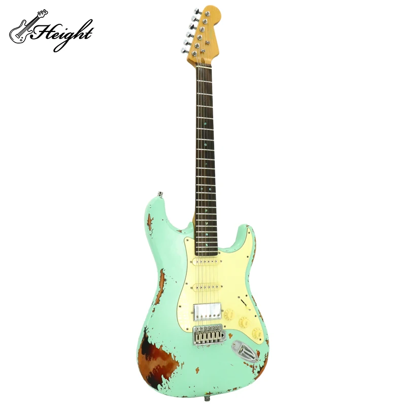 ST Semi Hollow Electric Guitar Custom Relic Bass Elektro Guitare Guitarra Electric