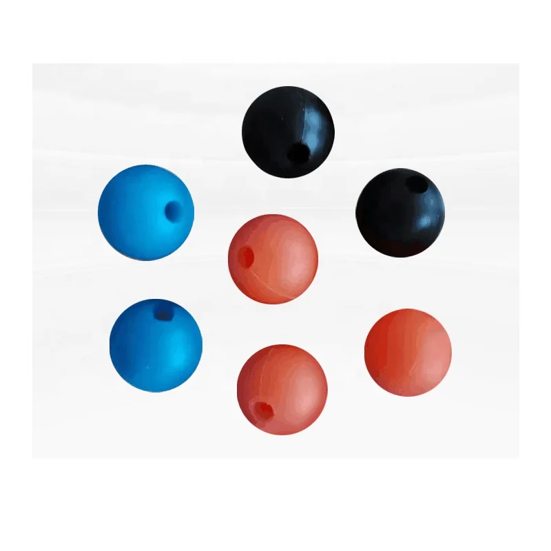 OEM Custom Black White Silicone Rubber Nitrile Mini Solid Industrial Rubber Balls With Hole