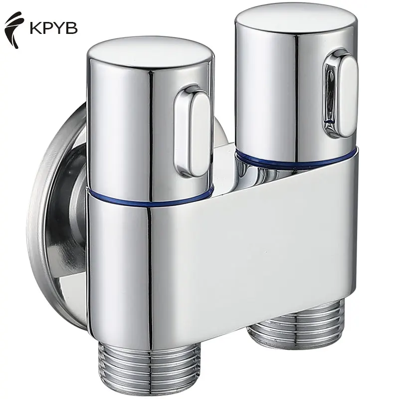 Toilet angle valve flush spray gun faucet check valve double water outlet companion toilet water gun nozzle washer