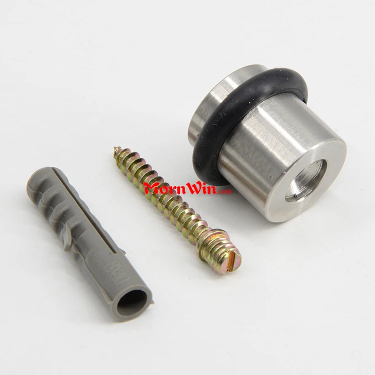 round stainless steel door stopper