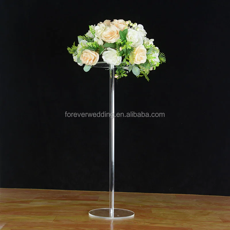 High quality transparent clear acrylic flower stand/vases flower wedding column stand for table centerpiece decoration